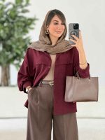 مانتو برش دار آستین پیله کد 8024 - تصویر 10