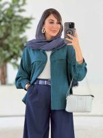 مانتو برش دار آستین پیله کد 8024 - تصویر 15