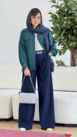 مانتو برش دار آستین پیله کد 8024 - تصویر 4