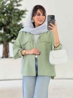 مانتو برش دار آستین پیله کد 8024 - تصویر 2
