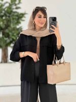 مانتو برش دار آستین پیله کد 8024 - تصویر 12