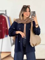 مانتو لینن طرح پاپیون کد 8018 - تصویر 3