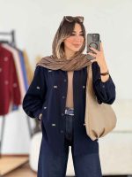 مانتو لینن طرح پاپیون کد 8018 - تصویر 11