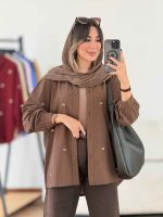 مانتو لینن طرح پاپیون کد 8018 - تصویر 15