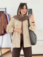 مانتو لینن طرح پاپیون کد 8018 - تصویر 6