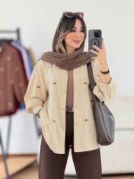 مانتو لینن طرح پاپیون کد 8018 - تصویر 17
