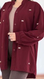 مانتو لینن طرح پاپیون کد 8018 - تصویر 9