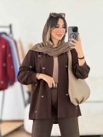 مانتو لینن طرح پاپیون کد 8018 - تصویر 10