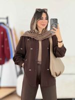 مانتو لینن طرح پاپیون کد 8018 - تصویر 4