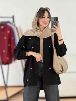 مانتو لینن طرح پاپیون کد 8018 - تصویر 12