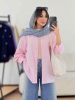 مانتو لینن طرح پاپیون کد 8018 - تصویر 18