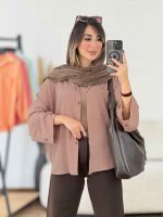 مانتو آستین دکمه پشت پیله کد 8022 - تصویر 7
