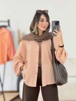مانتو آستین دکمه پشت پیله کد 8022 - تصویر 9