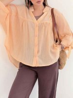 مانتو پشت چین آستین بند کد 7918 - تصویر 6