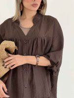مانتو پشت چین آستین بند کد 7918 - تصویر 20