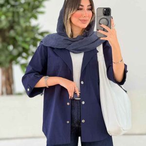 مانتو جیب پیله سرآستین دکمه کد 8031