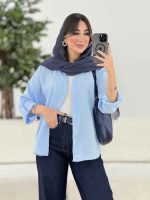 مانتو آستین پاگن نسترن کد 8015 - تصویر 2