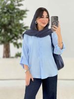 مانتو آستین پاگن نسترن کد 8015 - تصویر 9
