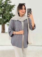 مانتو آستین پاگن پشت دکمه کد 7995 - تصویر 9