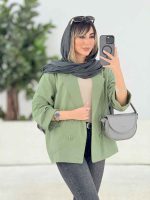 مانتو کتی لینن چهاردکمه کد 7975 - تصویر 4