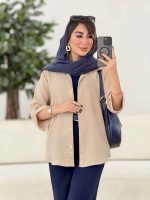 مانتو سر آستین دکمه روژین کد 8025 - تصویر 10