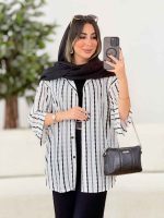 مانتو طرح دار نورا کد 7989 - تصویر 10