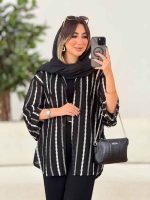 مانتو طرح دار نورا کد 7989
