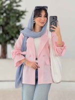 مانتو دو دکمه آیرا کد 8038 - تصویر 12