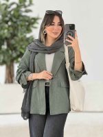 مانتو دو دکمه آیرا کد 8038 - تصویر 6