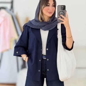 مانتو سر آستین پاگن دو جیب کد 8046