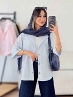 مانتو سر آستین پاگن دو جیب کد 8046 - تصویر 8