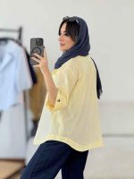 مانتو سر آستین پاگن دو جیب کد 8046 - تصویر 7