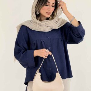 مانتو جلو چین بغل دو دکمه کد 8026