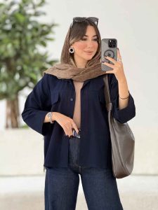 مانتو جیب نما برش دار دلسا کد 8055 - تصویر 4