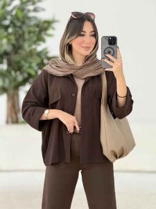 مانتو جیب نما برش دار دلسا کد 8055 - تصویر 13
