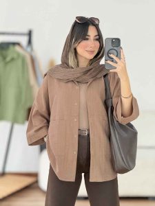 مانتو دو جیب سما کد 8033 - تصویر 11