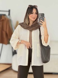 مانتو دو جیب سما کد 8033 - تصویر 4