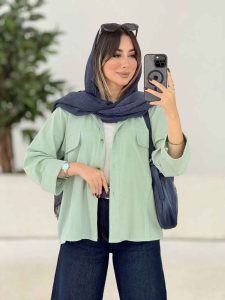 مانتو جیب نما برش دار دلسا کد 8055 - تصویر 7