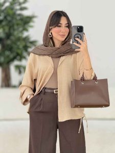 مانتو بغل بند نیاز کد 8054 - تصویر 11