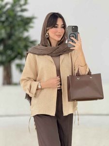 مانتو بغل بند نیاز کد 8054 - تصویر 15