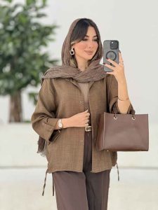 مانتو بغل بند نیاز کد 8054 - تصویر 18