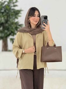 مانتو بغل بند نیاز کد 8054 - تصویر 5
