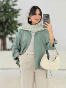 مانتو بغل بند نیاز کد 8054 - تصویر 4