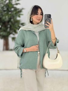 مانتو بغل بند نیاز کد 8054 - تصویر 9