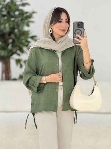مانتو بغل بند نیاز کد 8054 - تصویر 8