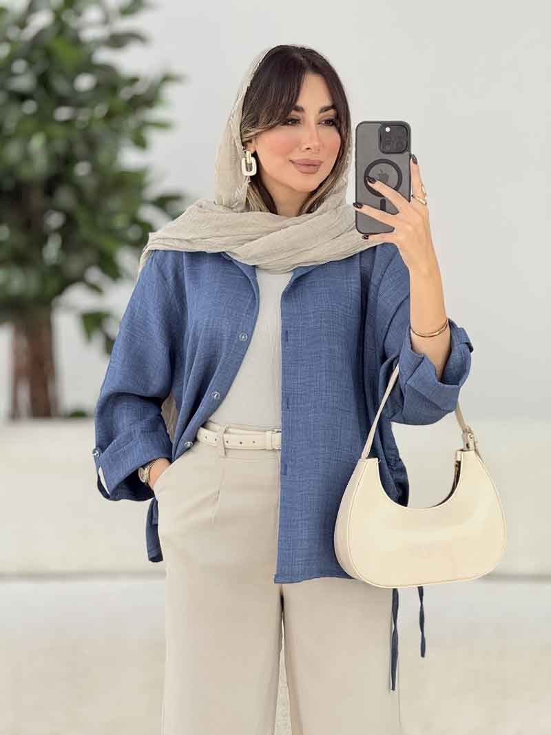 مانتو بغل بند نیاز کد 8054 مانتو بغل بند نیاز کد 8054