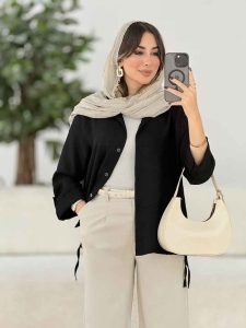 مانتو بغل بند نیاز کد 8054 - تصویر 13