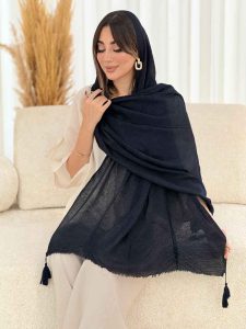 شال پلیسه منگوله دار کد 7822 - تصویر 5