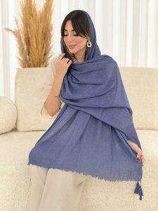 شال پلیسه منگوله دار کد 7822