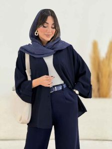 مانتو پشت پیله آستین پاگن کد 8049 - تصویر 13